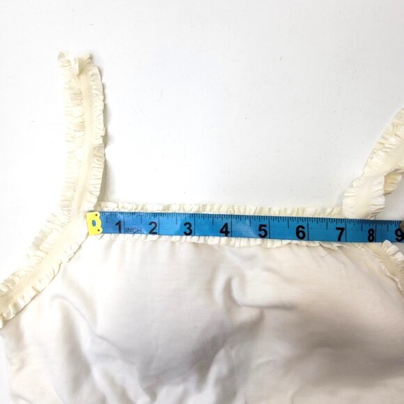 White Crop Top Sequin Bralette Padded Crop Top - Picture 6 of 12